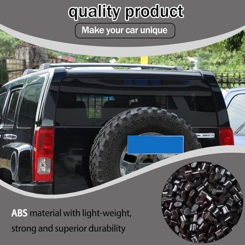 D Pillar Trim Cover Compatible with Hummer H3 2005-2009, ABS Rear Piano black
