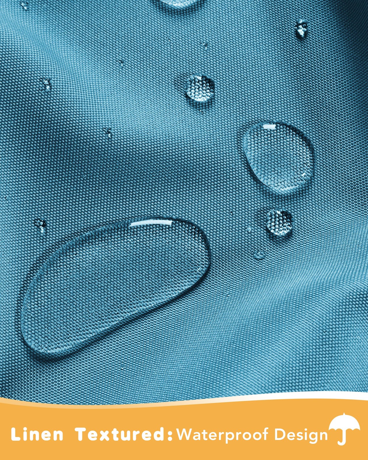 Waterproof Outdoor Curtains – 4 Panels 54×108 Inch Teal Grommet Privacy Curtains
