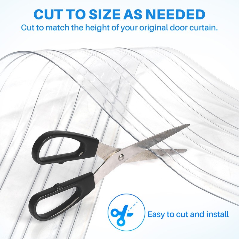 Plastic Vinyl Replacement Strip 7.87”x49.2ft / 82ft Clear PVC Door Curtain