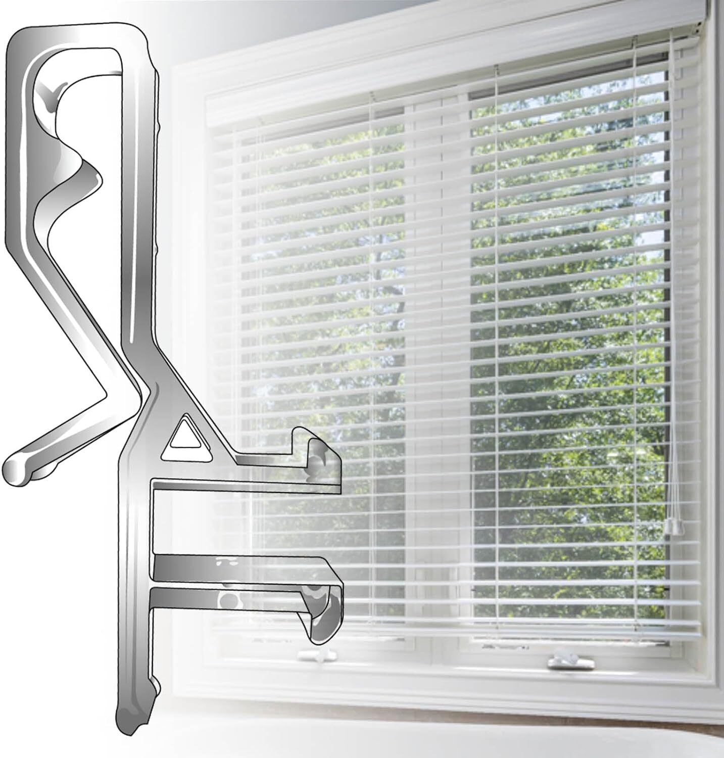 10 PCS 1-7/8 Inches Plastic Valance Clips for Blinds, Blind One Size, Clear