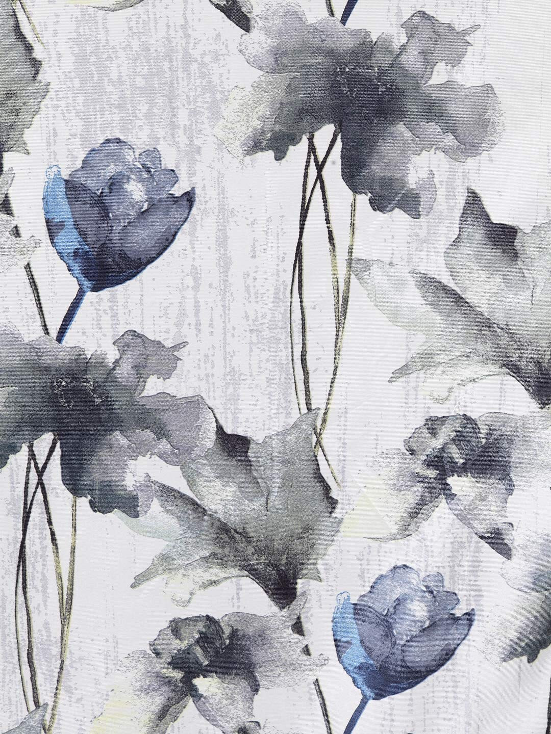 Polyester Floral Window Curtain – 5 Feet Grey Pack Of 2 Lined