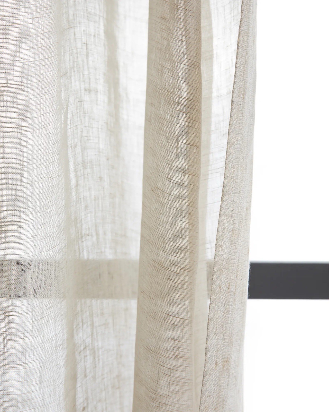 NWOT QUINCE European Linen Sheer Curtain Set (Set of 2) Flax 48” X 96” NWOT