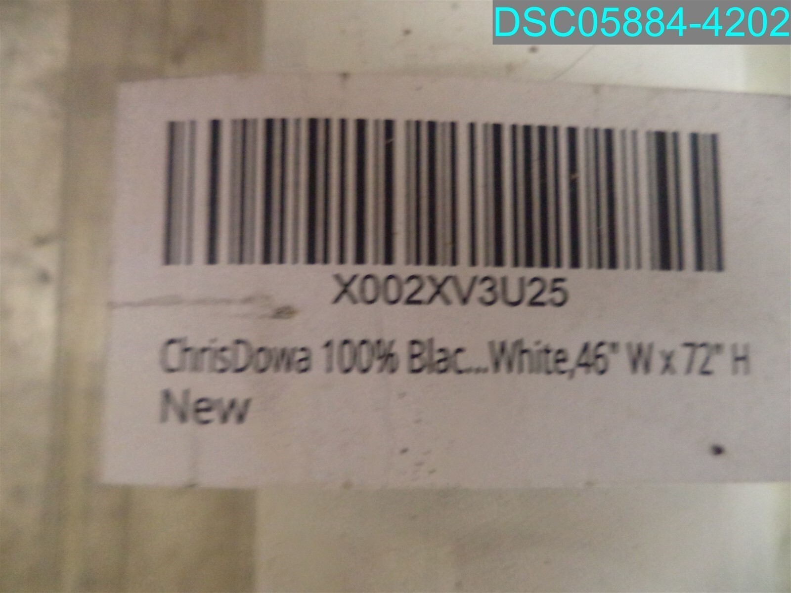 ChrisDowa 100% Blackout Roller Shade Window Blind White 46″ W x 72″ H
