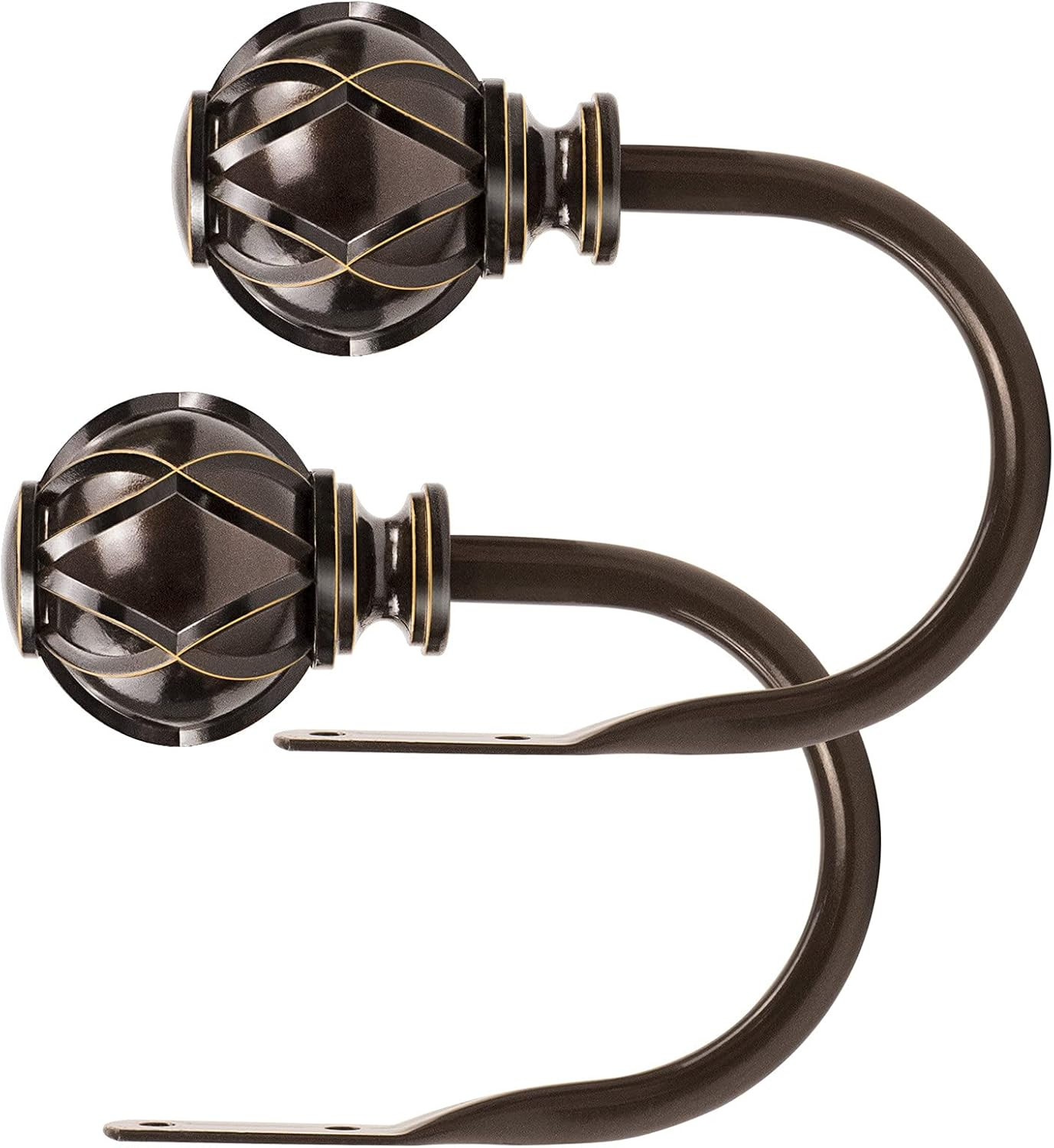 KAMANINA Decorative Curtain Drapery Holdbacks, Curtain Tiebacks Hooks with Screw