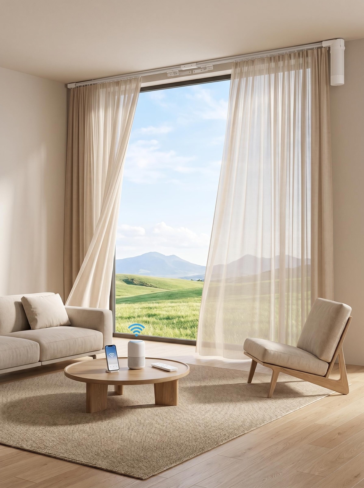 Smart Curtains System, Electric Curtain Track with Automated Rail, Motorized …