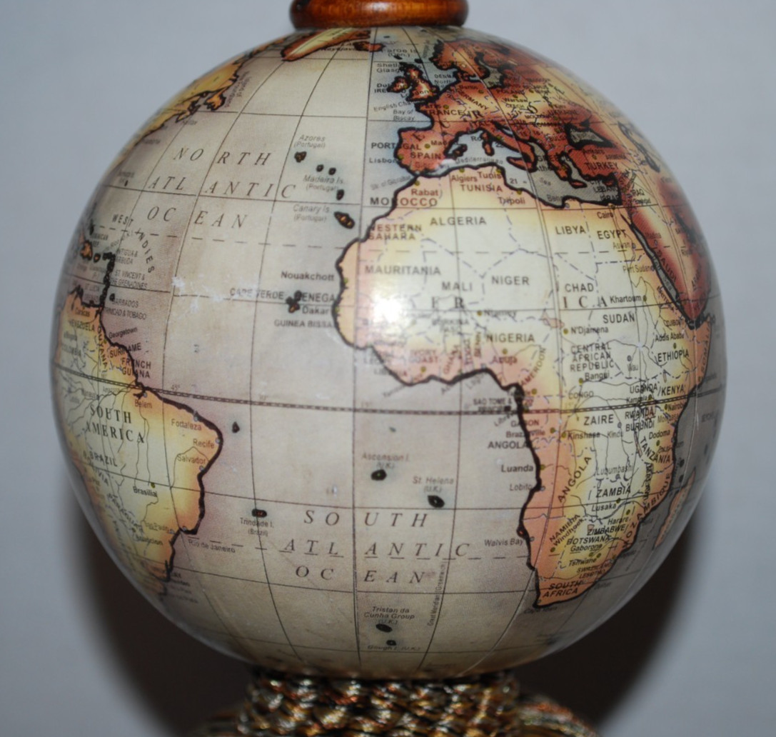 Vintage Decorative Tassels Olde World Style Globe Browns Beautiful Antique Look
