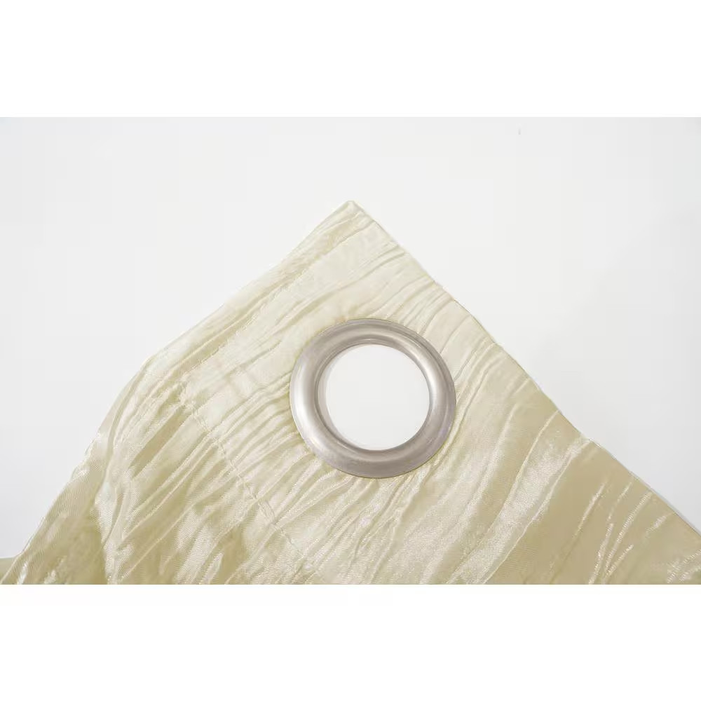 Ivory Solid Grommet Room Darkening Curtain – 55 In. W X 84 In. L
