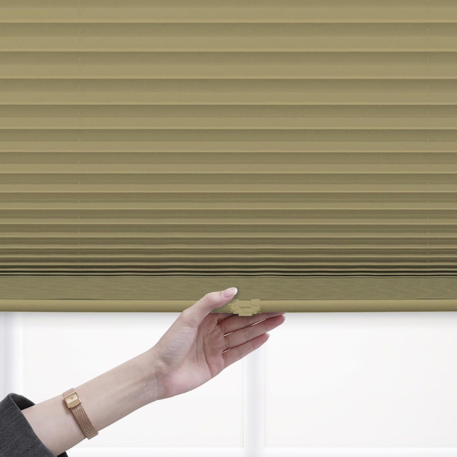Dez Furnishings Cordless 1 Signature Light Filtering Pleated Fabric Shade 20.5