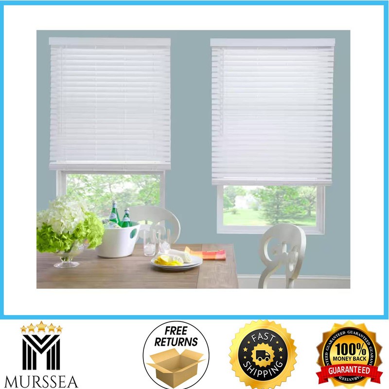 VENETA Custom Classic 2 in. Room Darkening Cordless Faux Wood Blinds