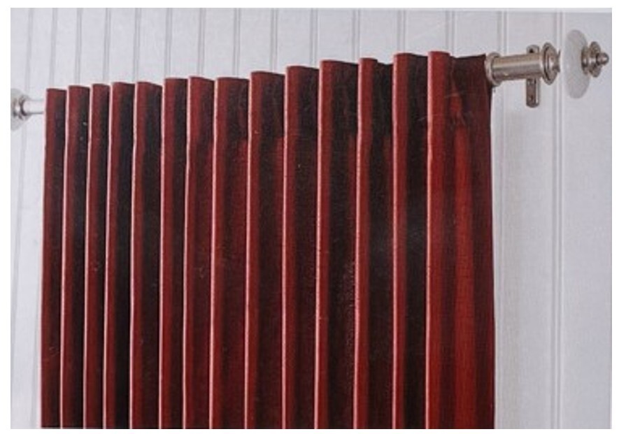 allen + roth Glenellen 84″ Red Faux Silk Back Tab Lined Window Curtain Panel
