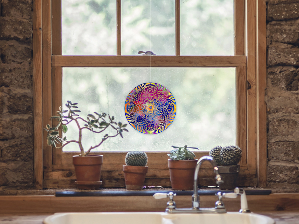 Suncatcher Crown Chakra Window Picture Hanger Gift Idea Christmas