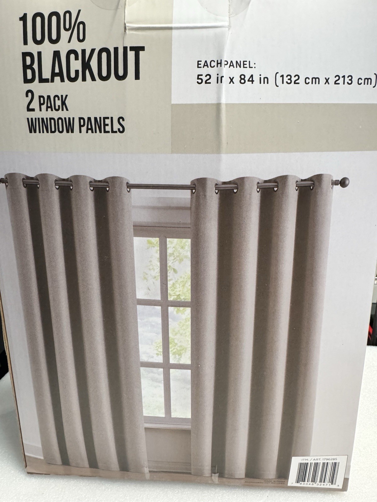 100% Blackout Panel Pair by Piper 52”x84” Magnetic Closure| 2 Pack Brown