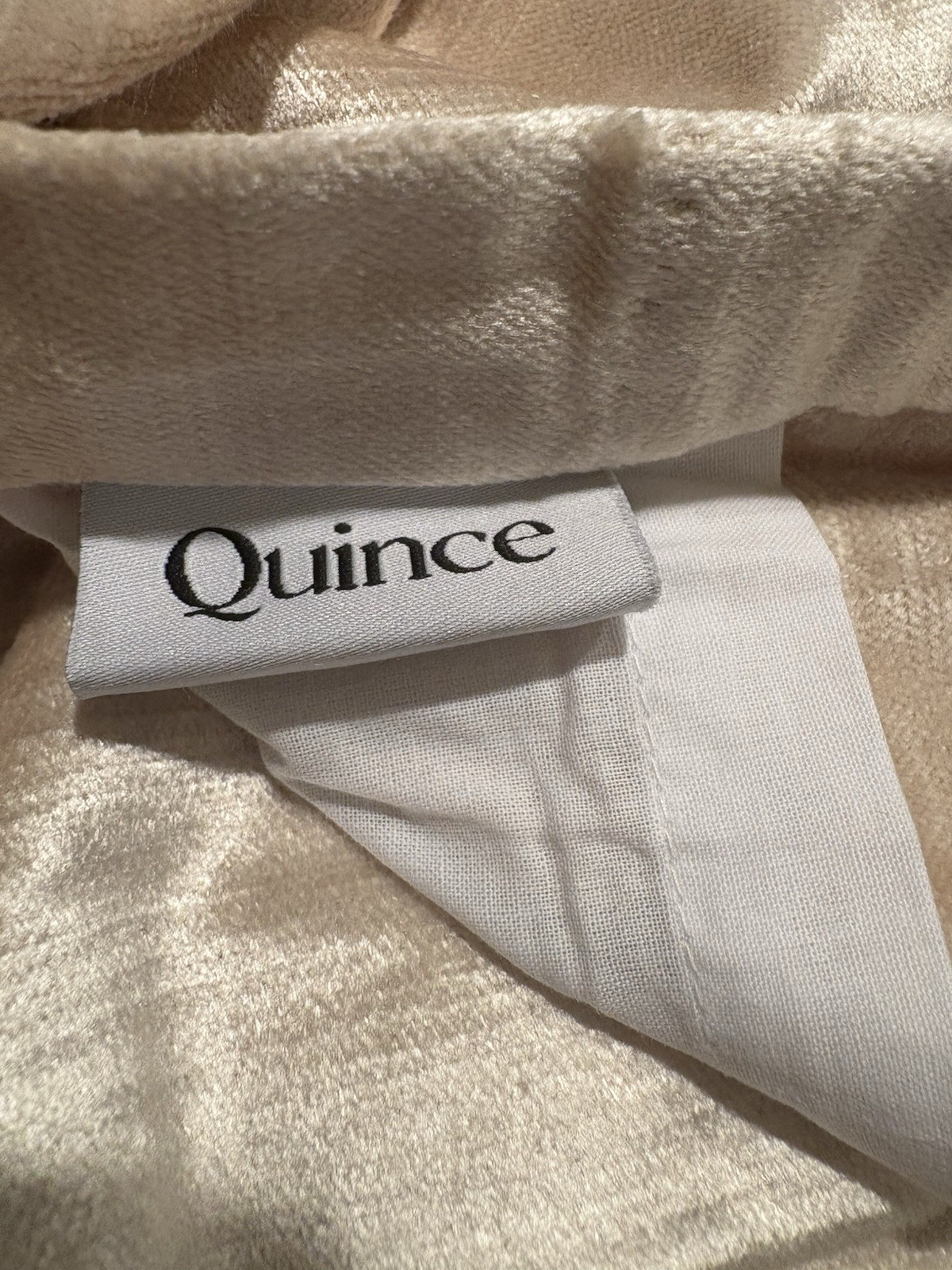 NWOT Quince Curtain Panel Set 2 48” X 10” Luster Velvet Champagne Room Darkening