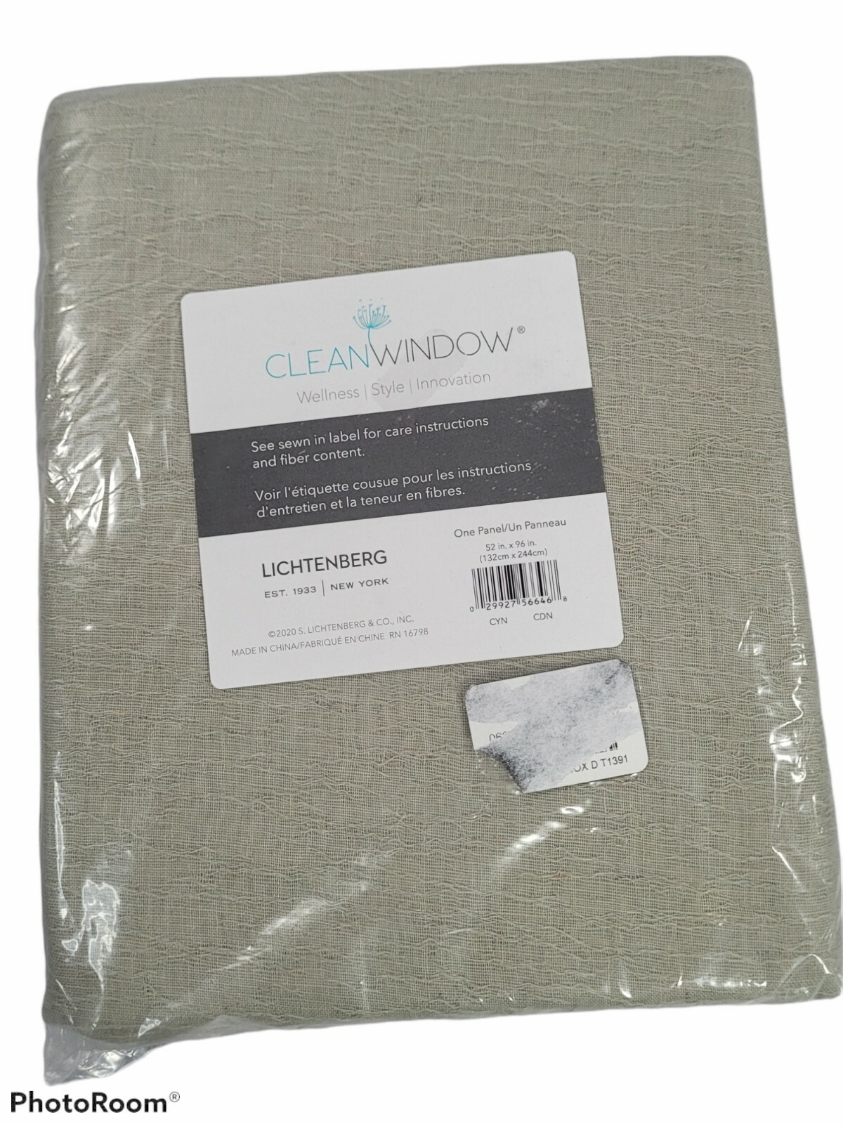 Clean Window Crushed Texture Anti-Dust Sheer Rod Pocket Curtain Panel 52″x96″
