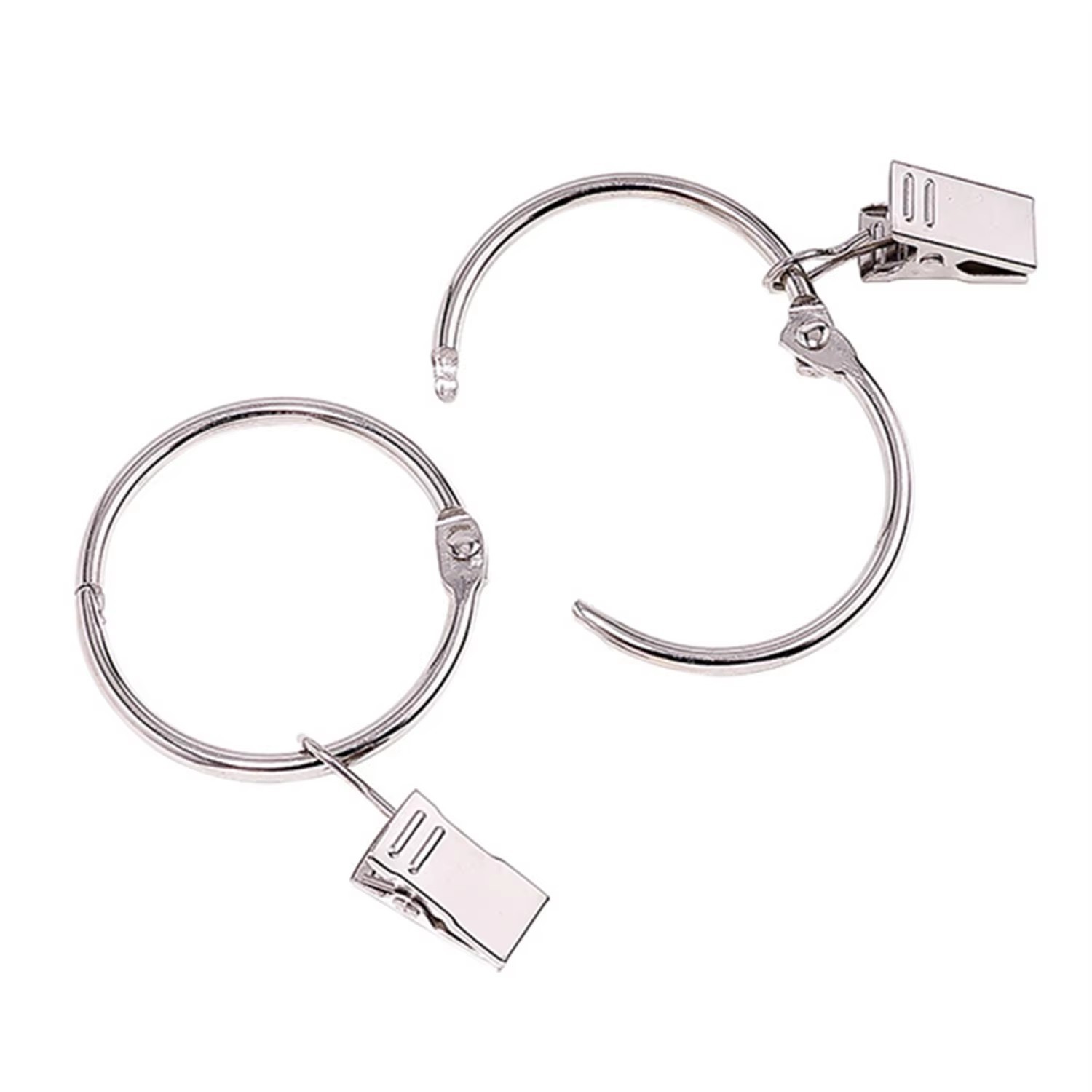 Curtain Clip Rings, Openable Metal Hooks, Rustproof finish for Window Rods