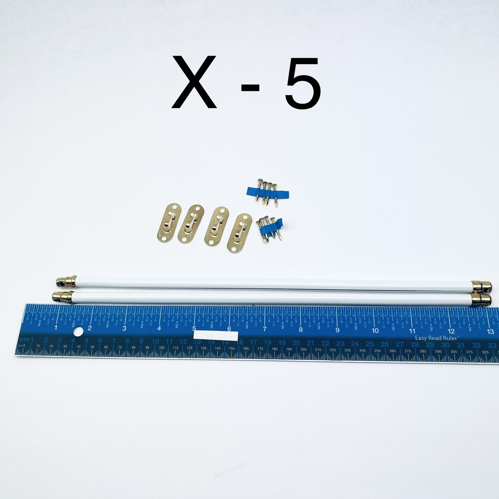 LOT OF 5 (2-PACK ) SASH ROD 5/16-INCH DIAMETER, 12-TO-22-INCH WIDTH, WHITE