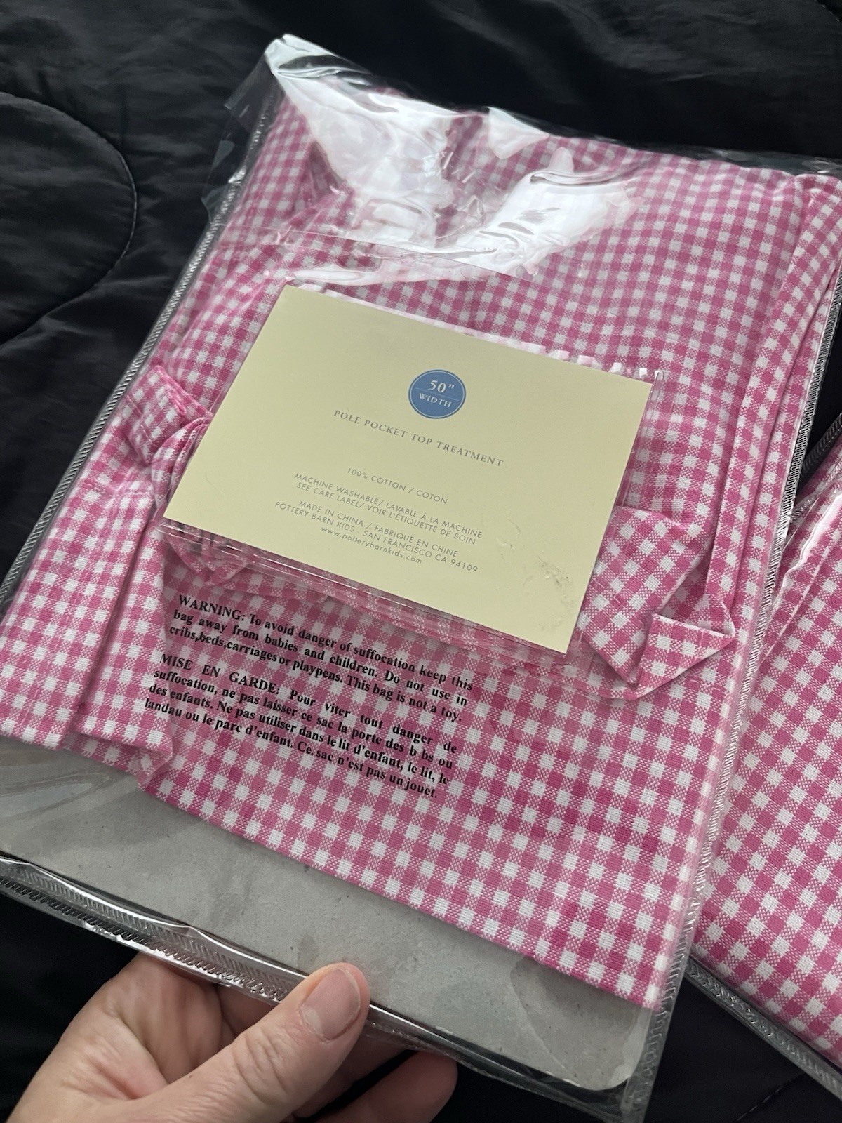 Two PBK Gingham Valences