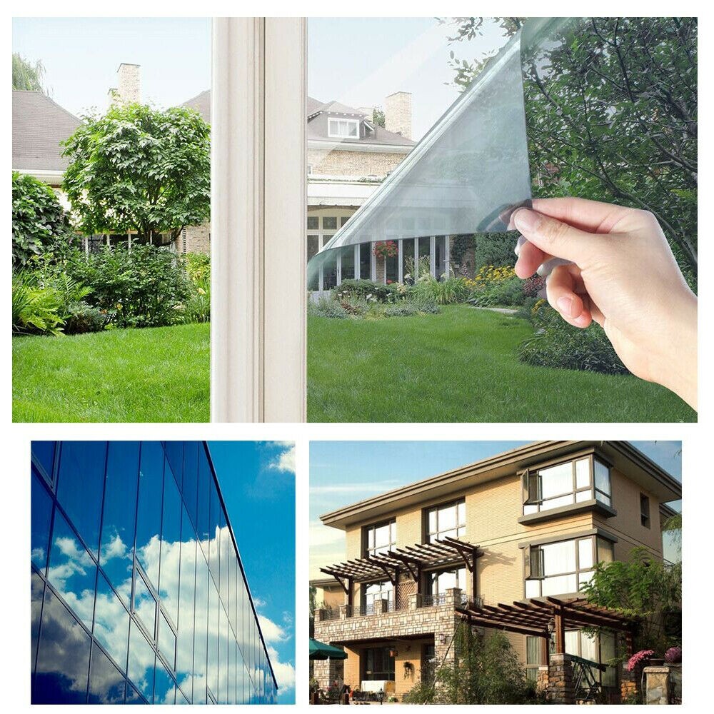 One Way Mirror Tint Window Film Privacy Protect UV Reflective Sun Block For Home