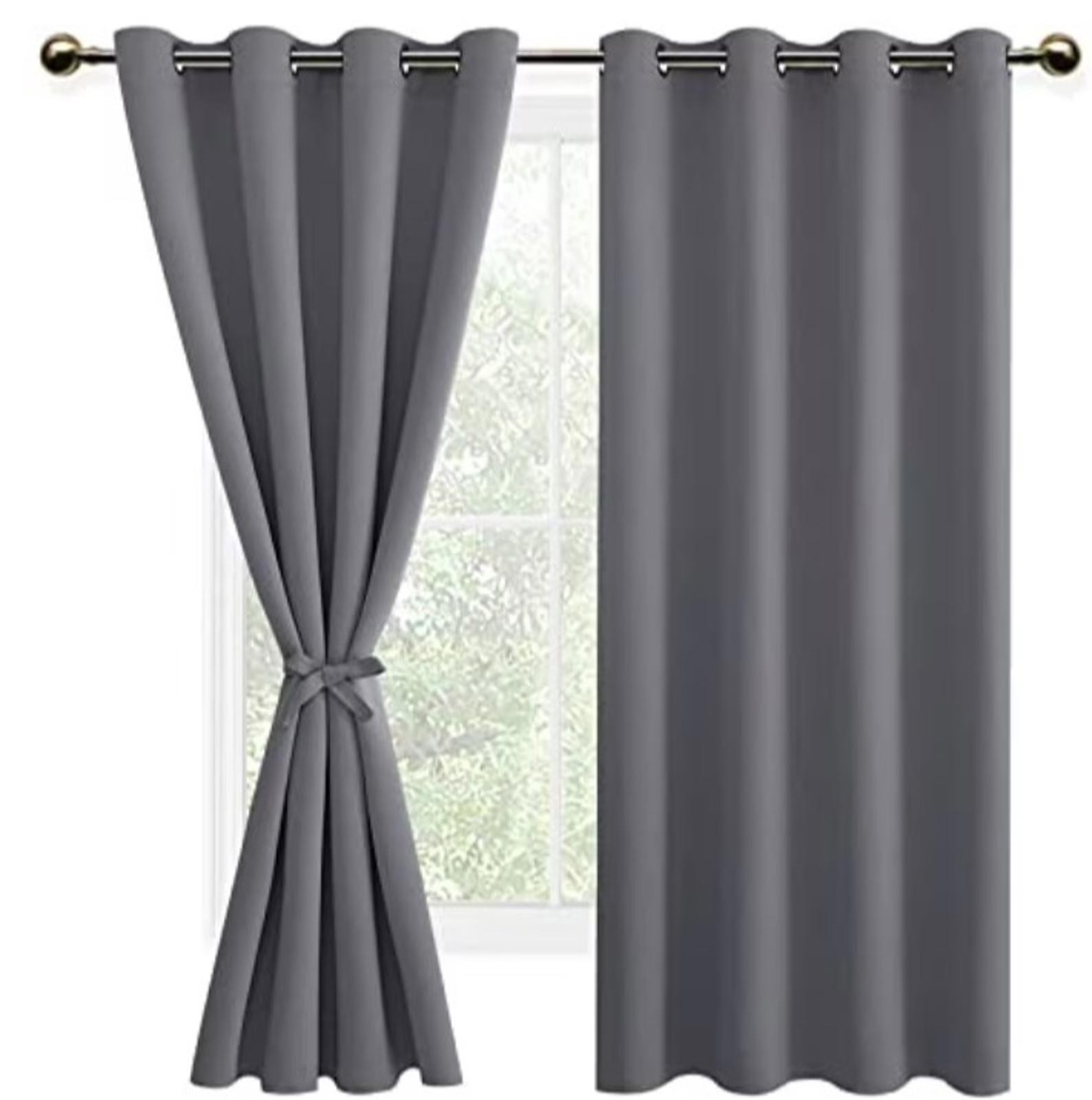 BLACKOUT CURTAIN PR-52X63-GROMMET-LT. GRAY