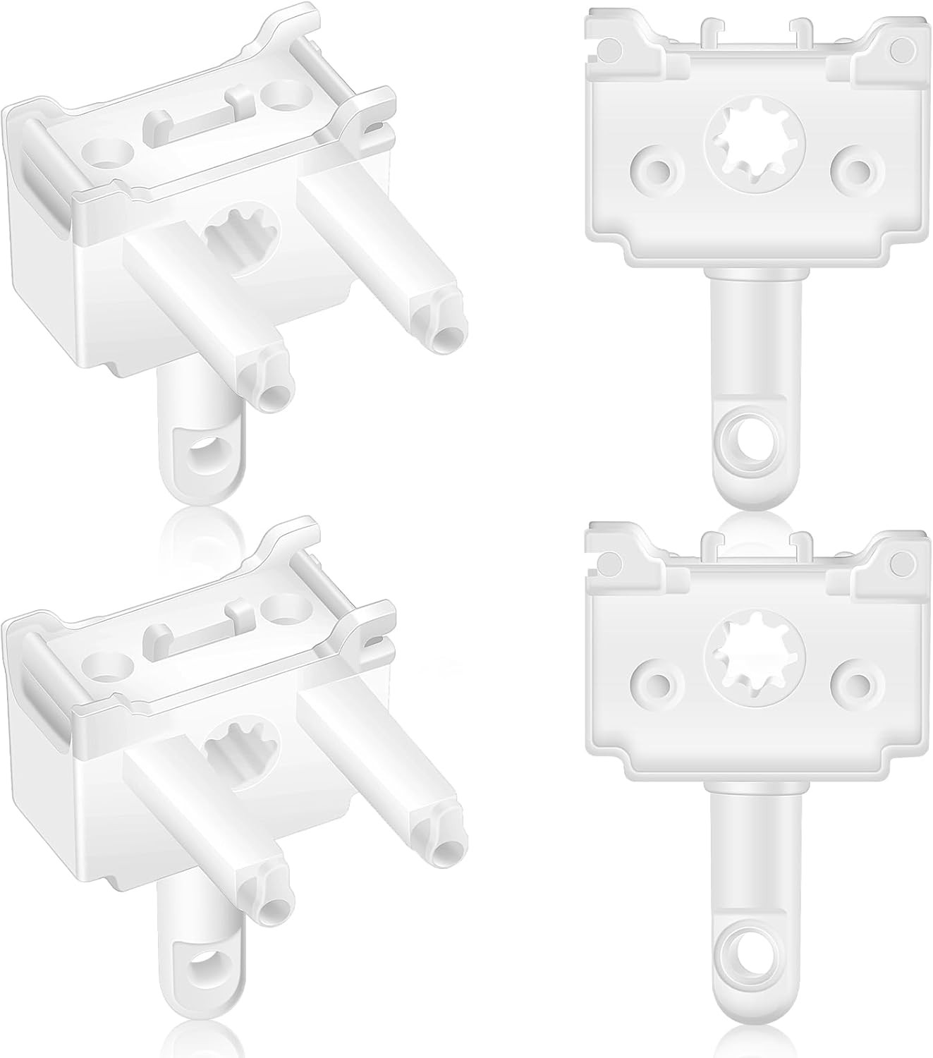 4 Pcs Vertical Blind Wand Control Replacement Repair Accessories White Window Bl