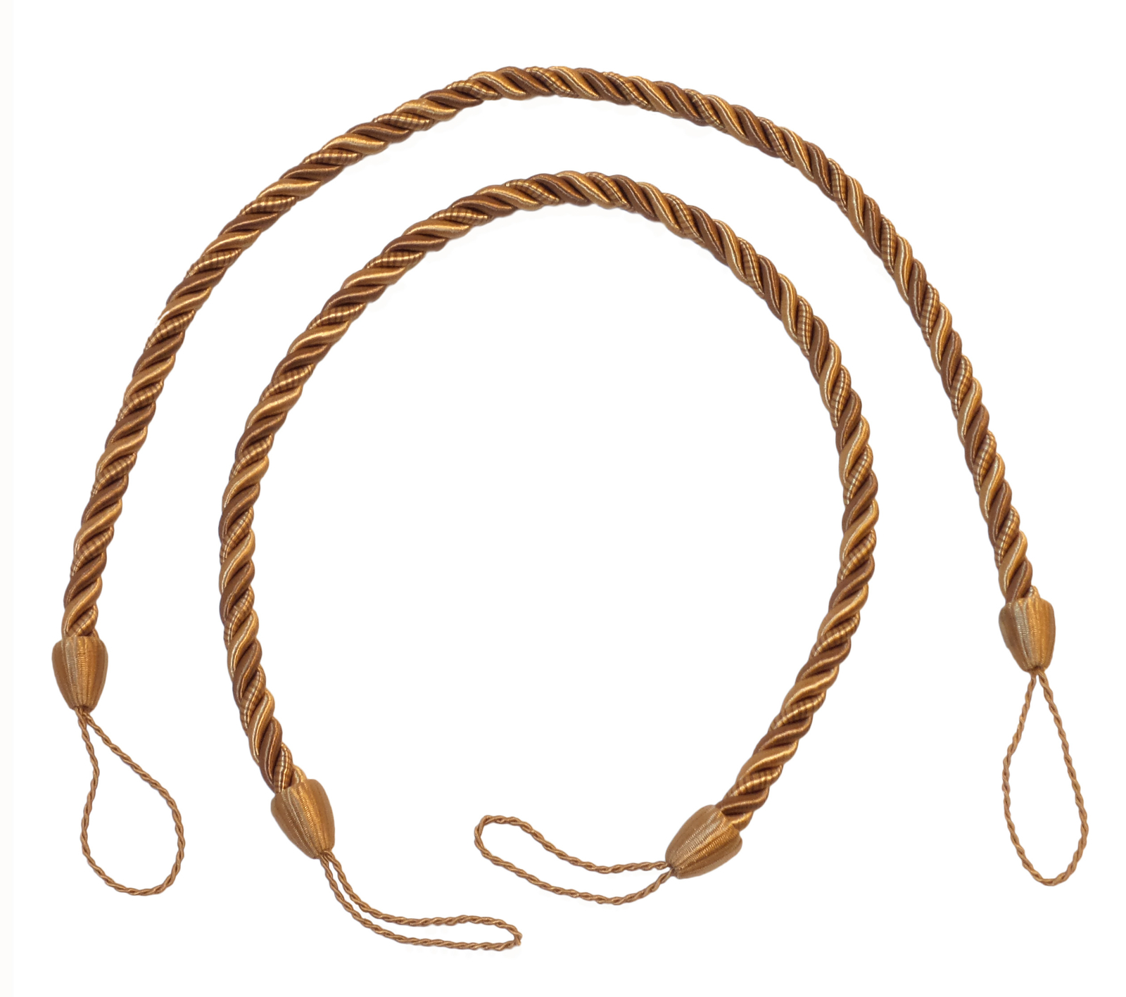 Burgundy Red Gold 26″ Rope Tiebacks Royal Romance [Pair Of]