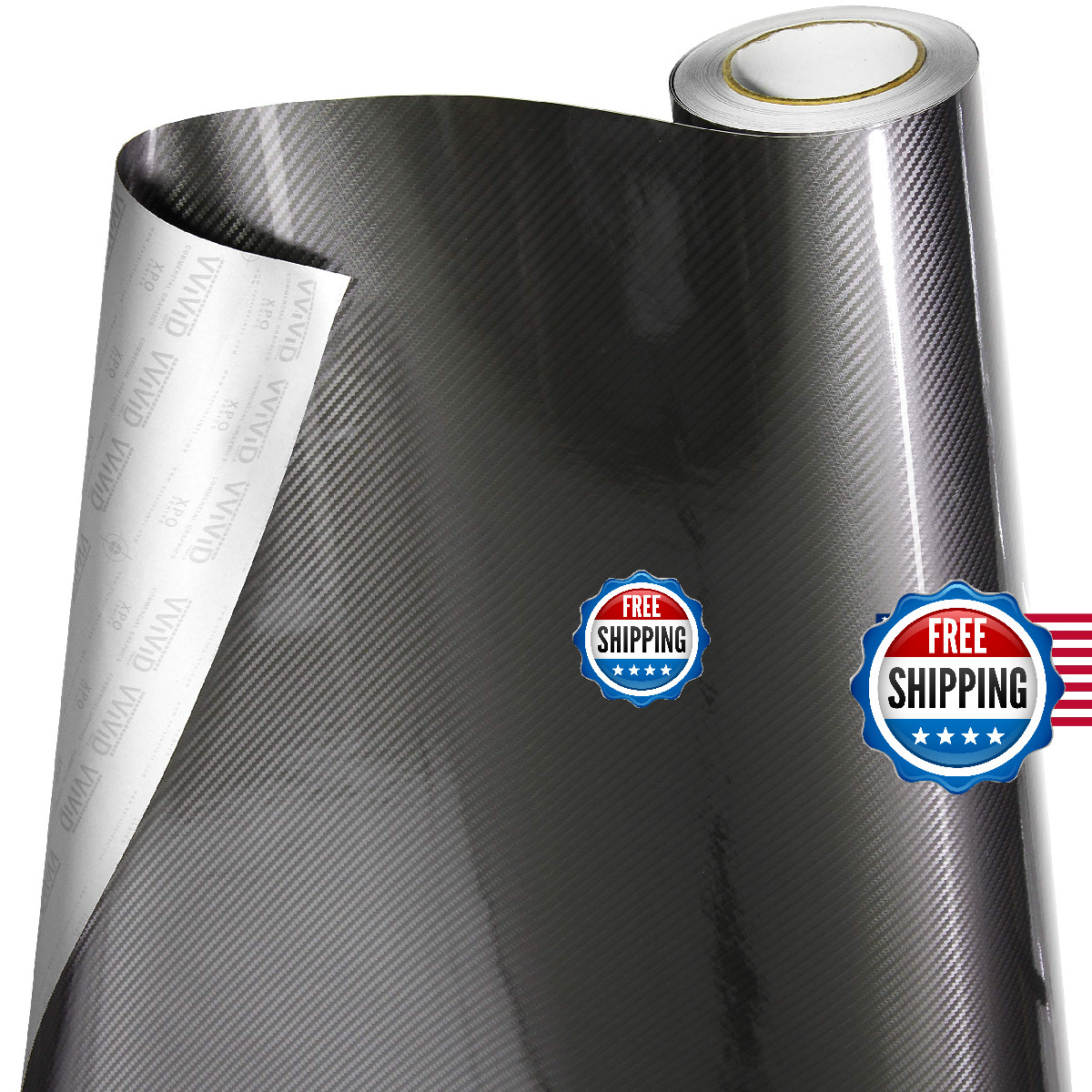 Vvivid 5D High Gloss Grey Epoxy Carbon Fiber Automotive Vinyl Wrap Film Roll 20