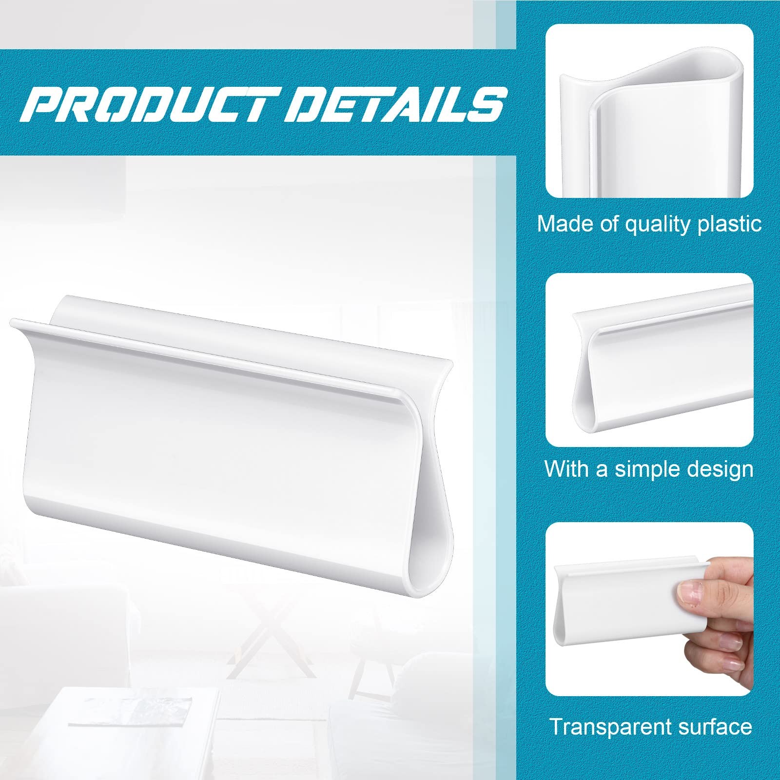 4 Pieces Window Shade for Roller Pull Down Shades One Size, White