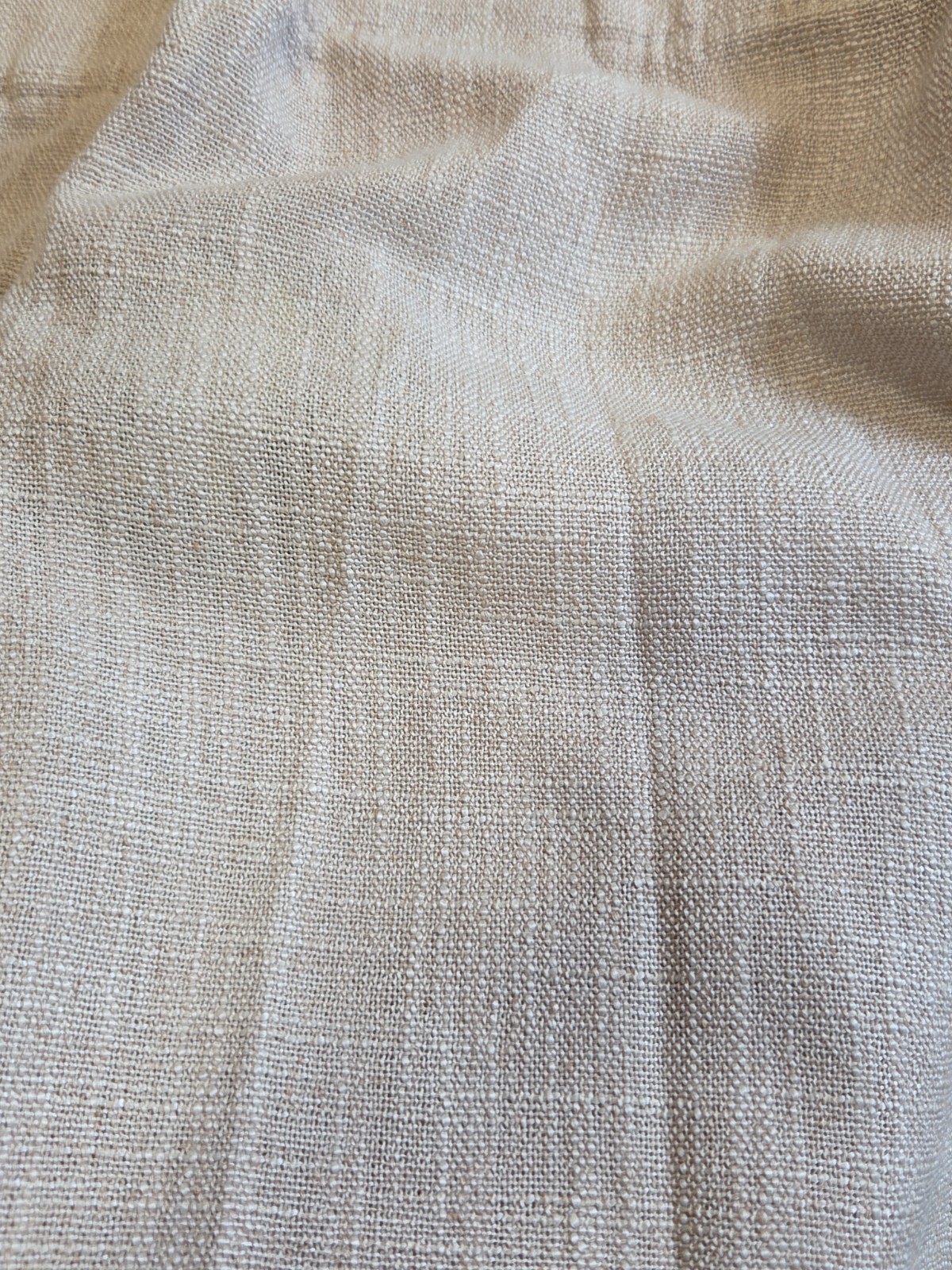 MIULEE Beige Linen Blend Curtain Panel 40×96 With Hooks 1 Panel New