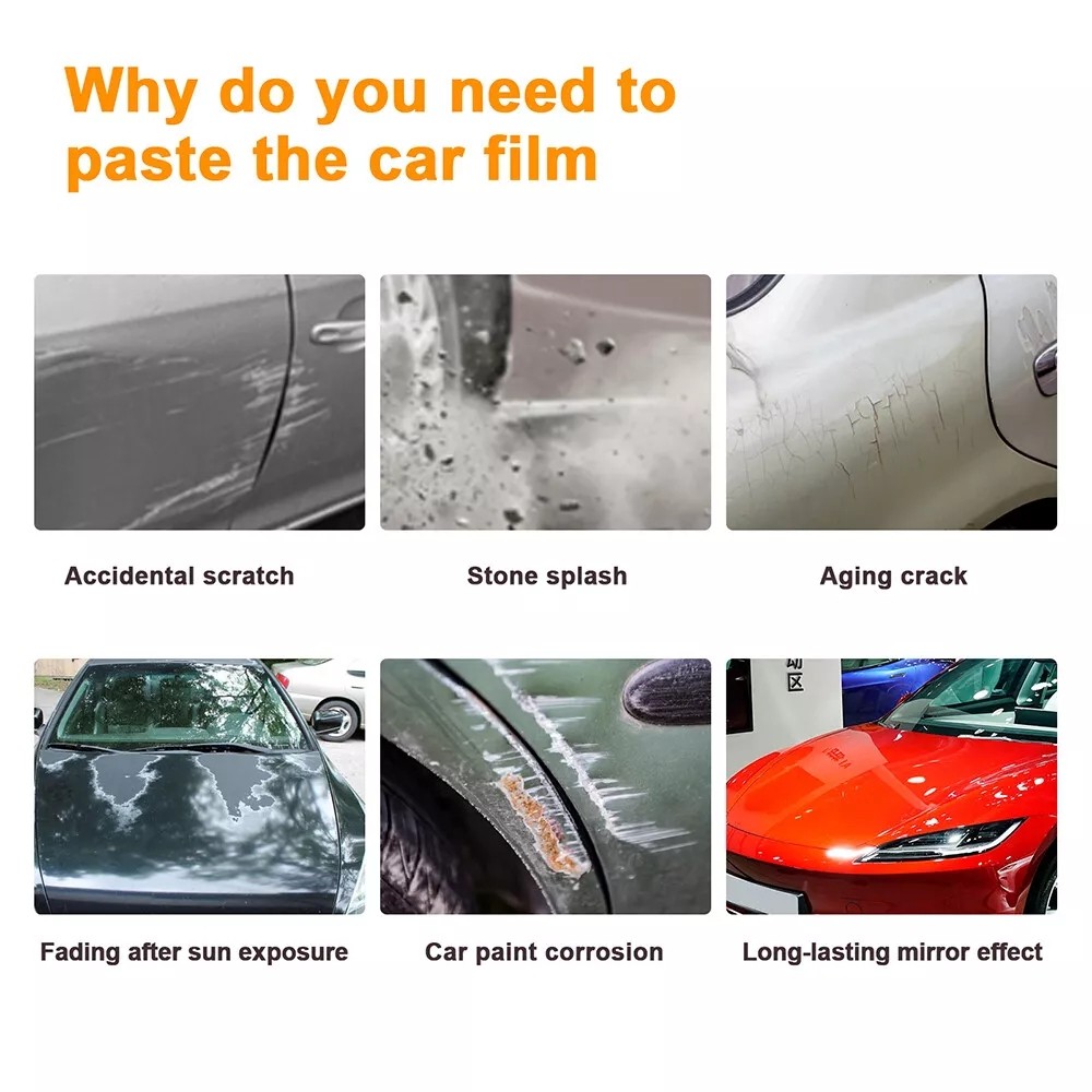 Tesla 3/Y/X/S 2016-2024 Pre-Cut Car Paint Protection Film Full Front Kit PPF TPU