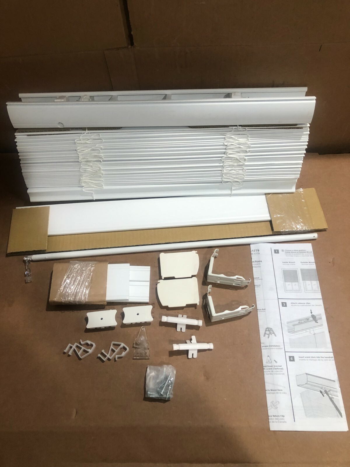 20″w x 64″ Jacs Home Improvement, White Cordless 2″ Faux Wood Blinds, FREE SHIP