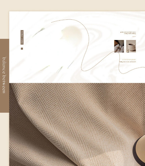 Cream Herringbone Blackout Luxury Curtains Room High Quality Thed Cotton Linen