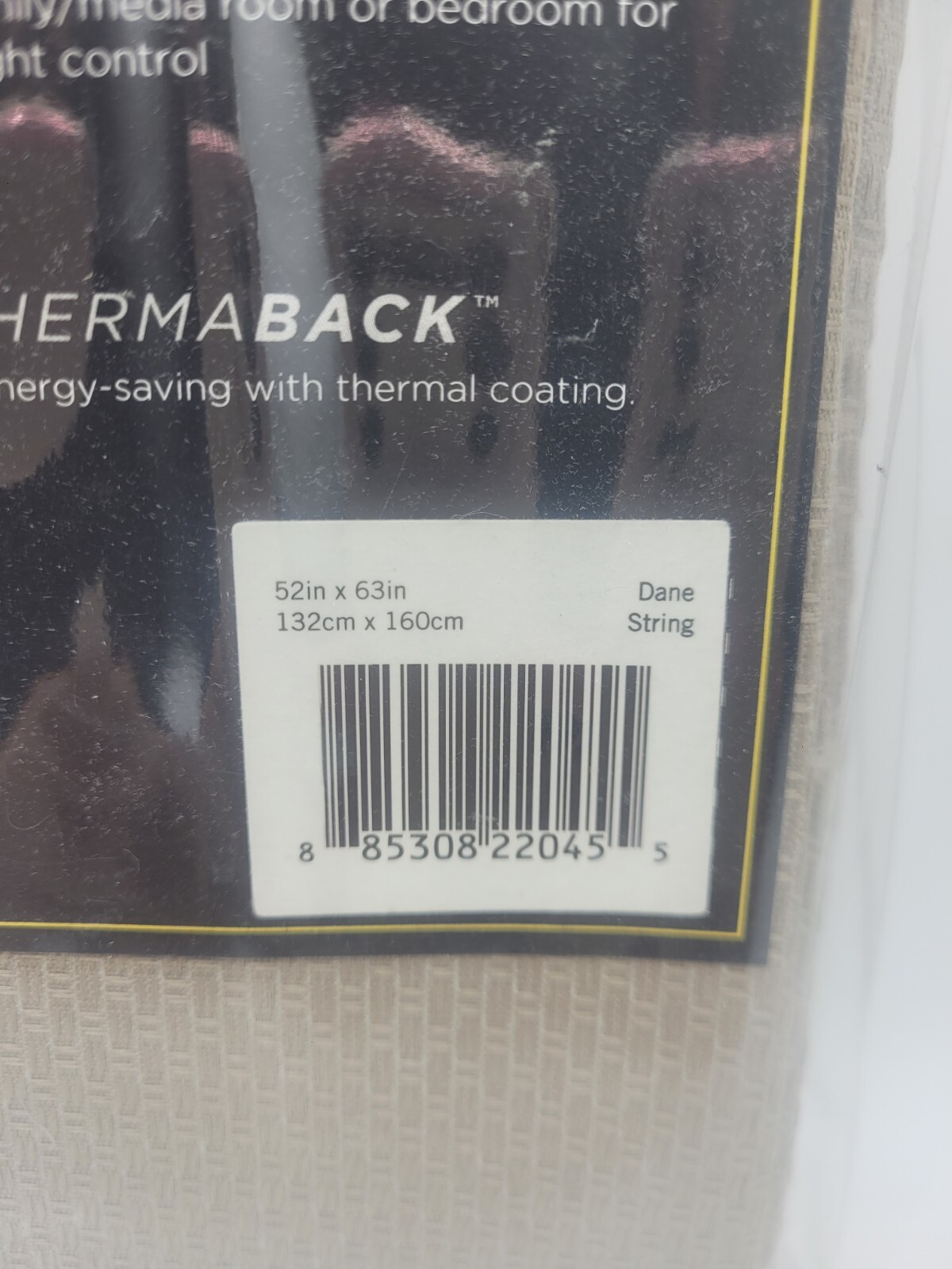 52″x63″ String Dane Grommet Curtain Panel, Blackout, Single Panel, Eclipse
