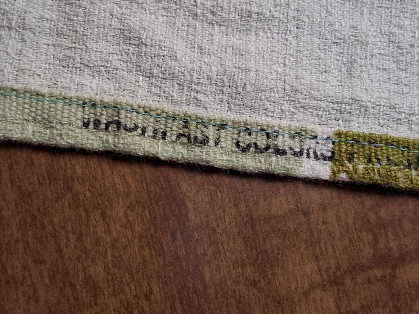 Vintage Atomic Mid Century Modern Curtain Drapery Panel Green Abstract Cotton