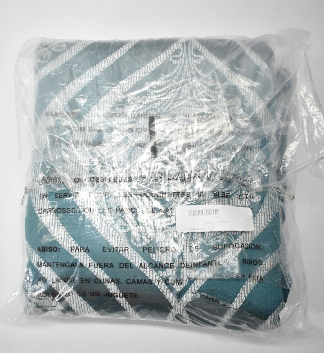 HLC.ME Teal Blue Trellis Montero Thermal Blackout Patio Curtain Panel 100″x 84″