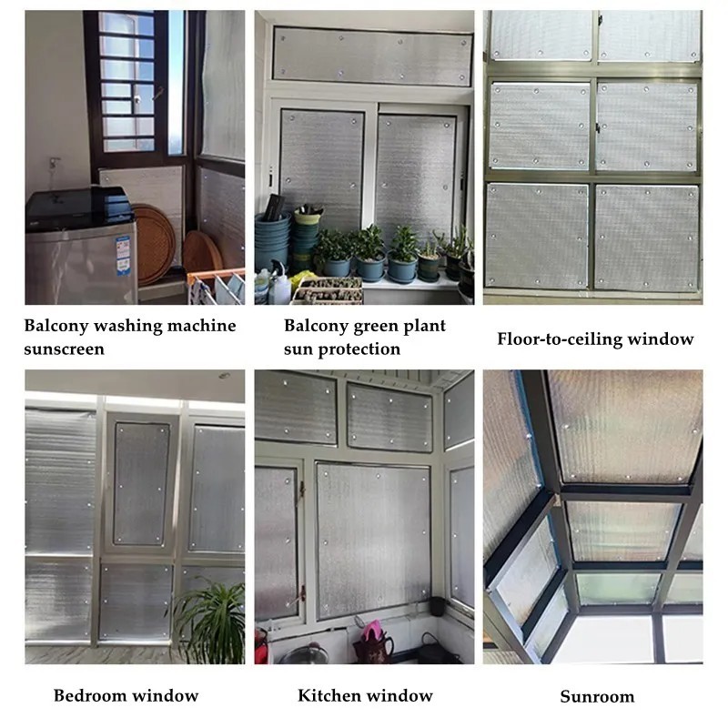 Window Sun Shade Film Aluminum Foil Heat Insulation Anti-UV Protection