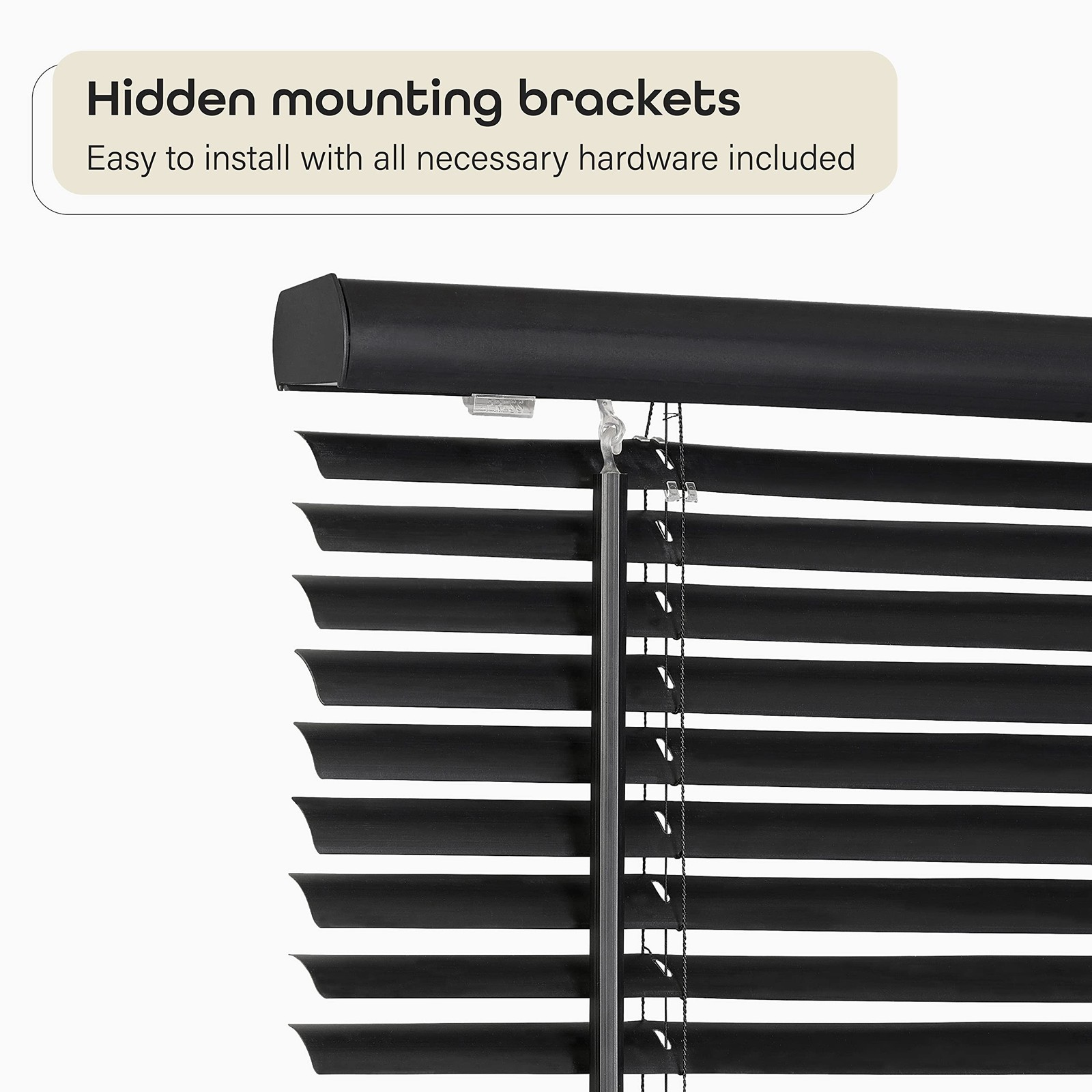 Cordless Light Filtering Mini Blind – 36 Inch Width, 48 Inch Length, 1″ Slat …