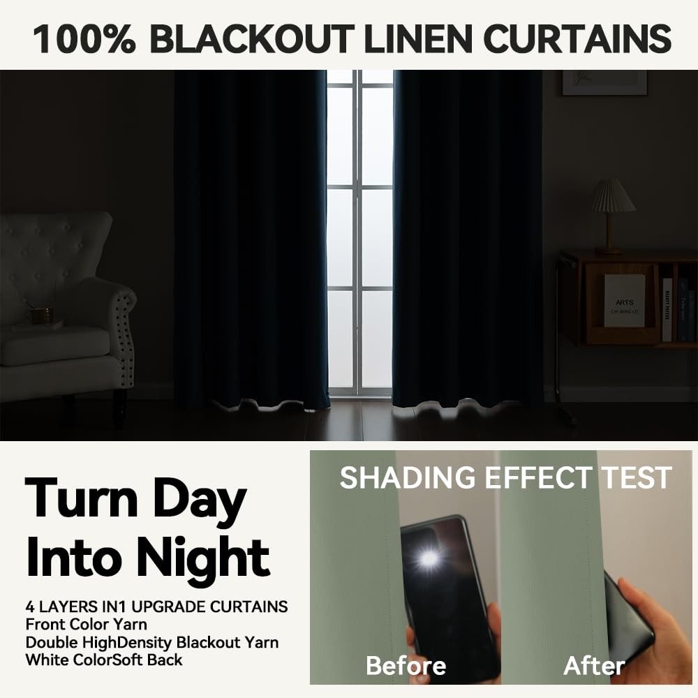 Flame-Retardant NFPA 701 Standard Curtain 96-inch Single Panel 100% Blackout …