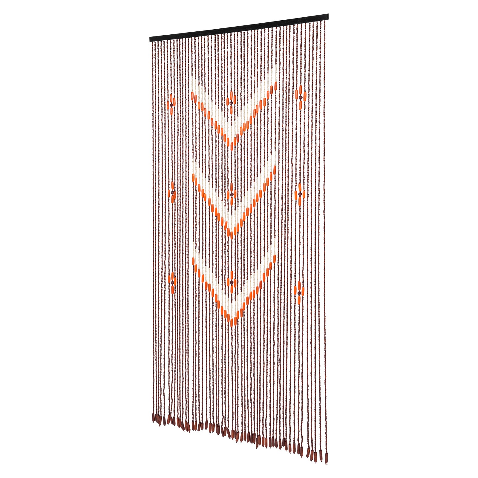190×90 cm Bamboo Wood Beaded Curtain – 52 String Decorative Doorway Panel