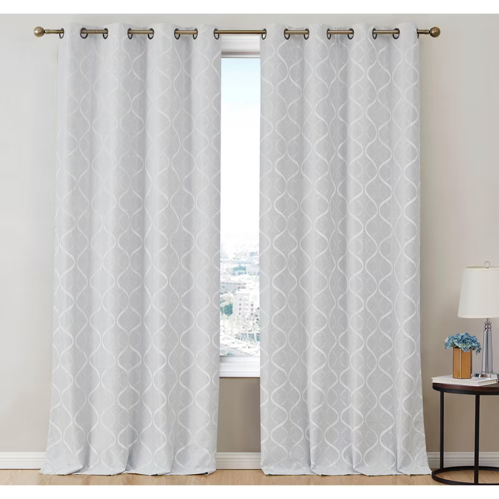 HLC.ME Versailles Lattice Flocked 100% Complete Blackout Thermal