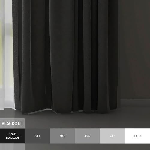 Spellbound Blackout Lining Rod Pocket/Back Tab 50″W x 95″L (Pack of 2) White