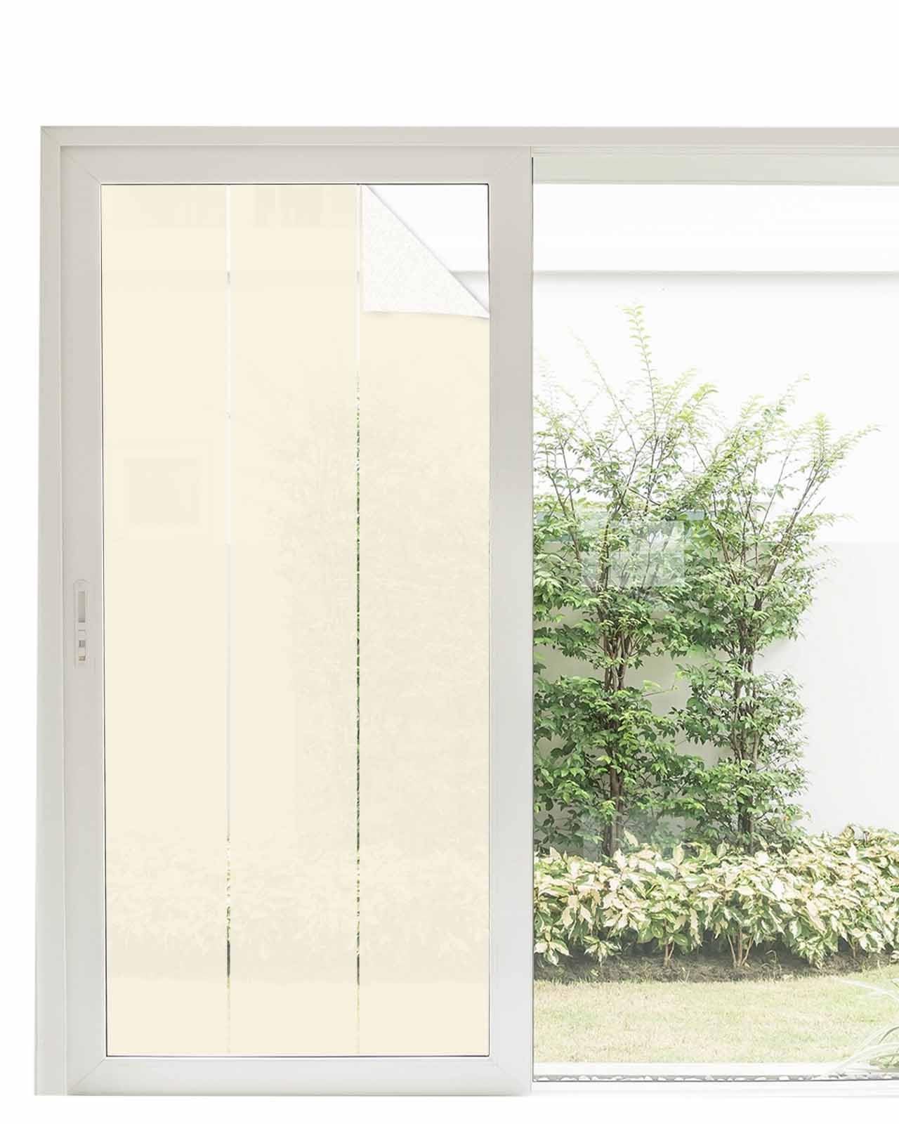Window Privacy Film, Cream UV Sun Blocking Window Tint Film Heat Control Way …