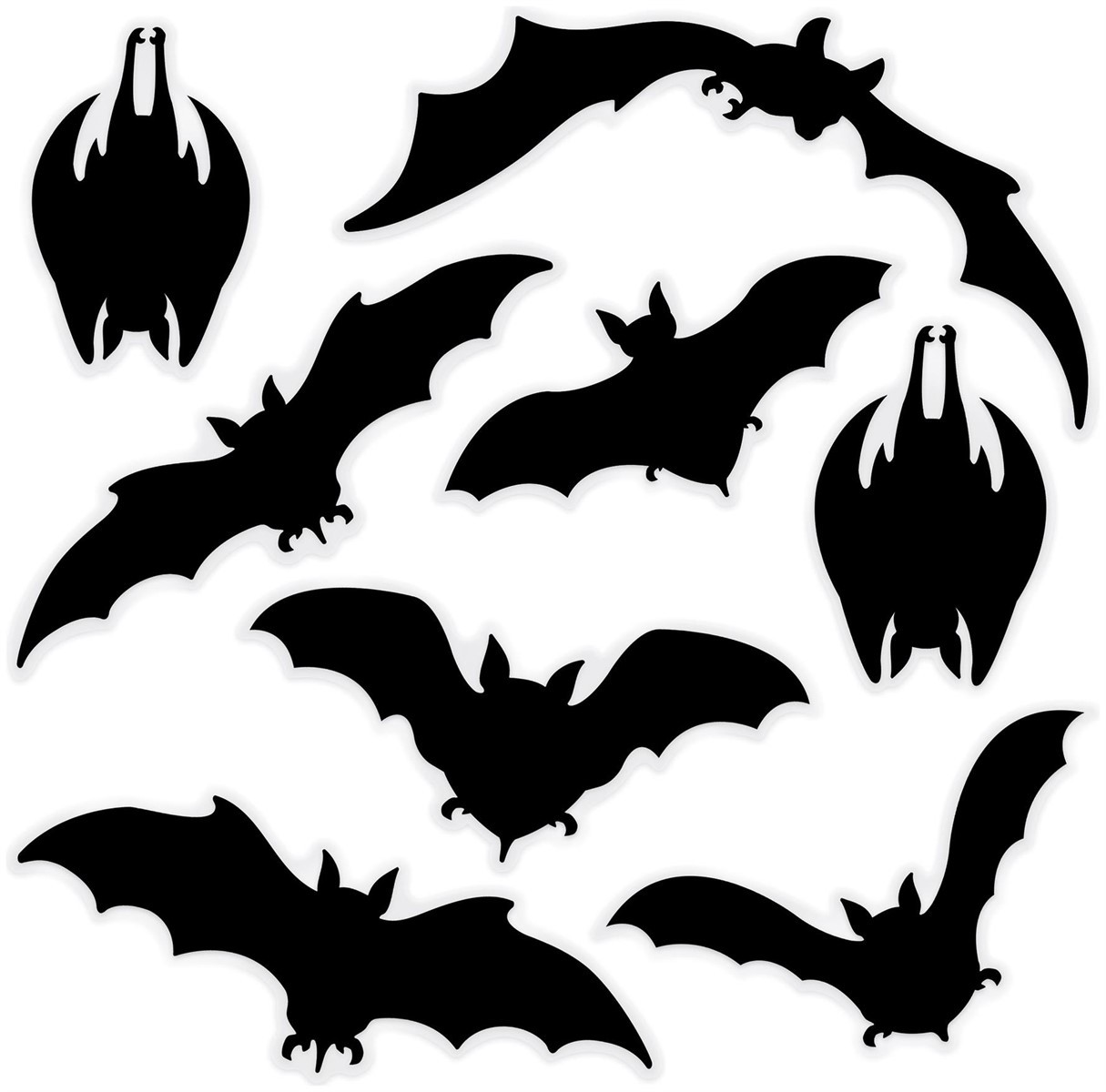 Bat Silhouette Clings of Size 12″ x 17″ Sh for Halloween – Beistle