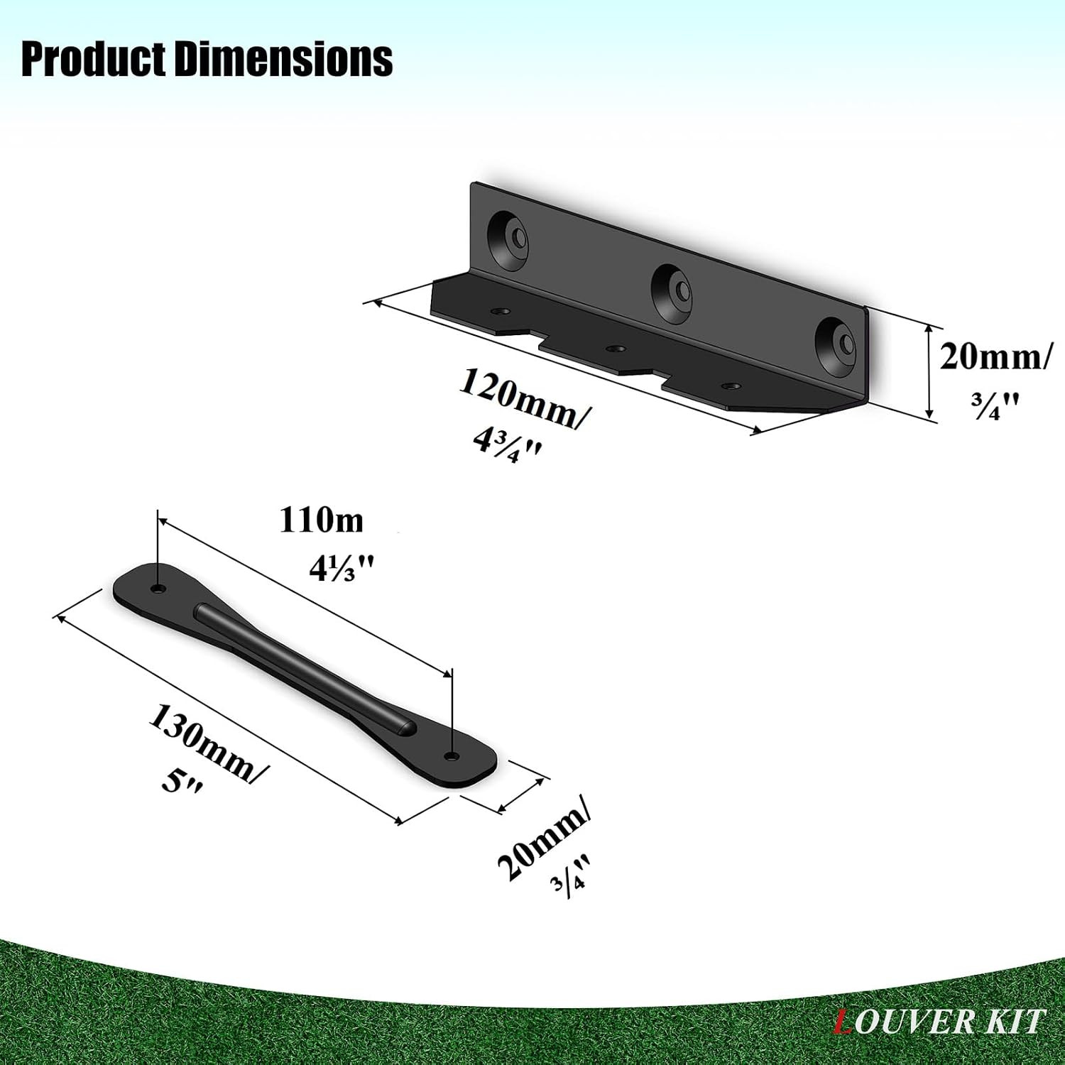 Deck Sunblind System Brackets, Louver Hardware System for Blinds and Shutters, H