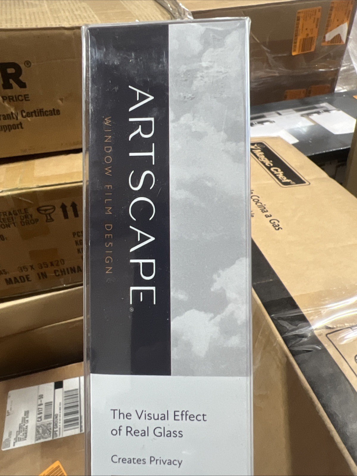 Window Privacy Film by Artscape – Decorative Frosted Glass Design, Clouds