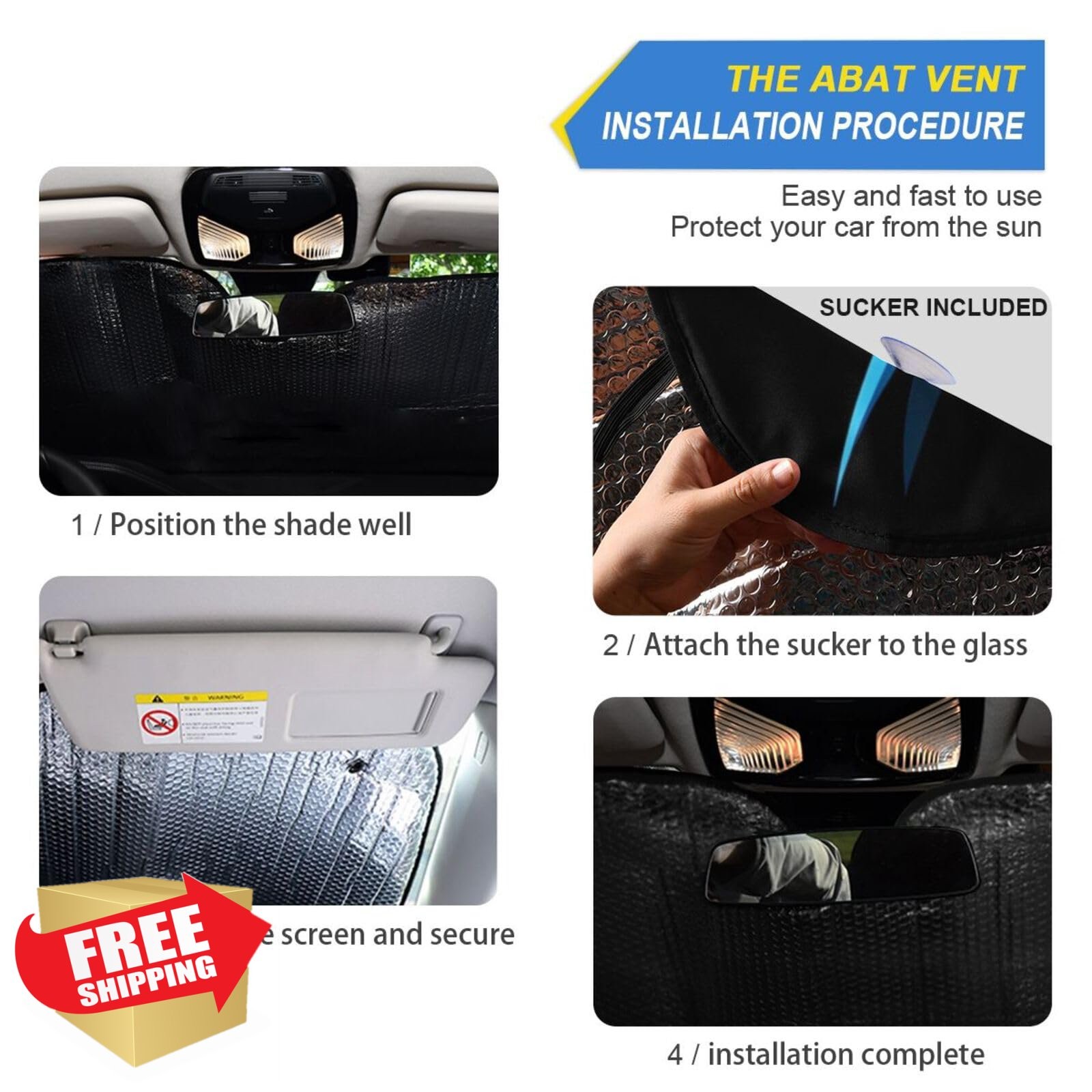 Evil Blue Eyes Windshield Sun Shade for Car Auto SUV Truck Foldable Front Win…