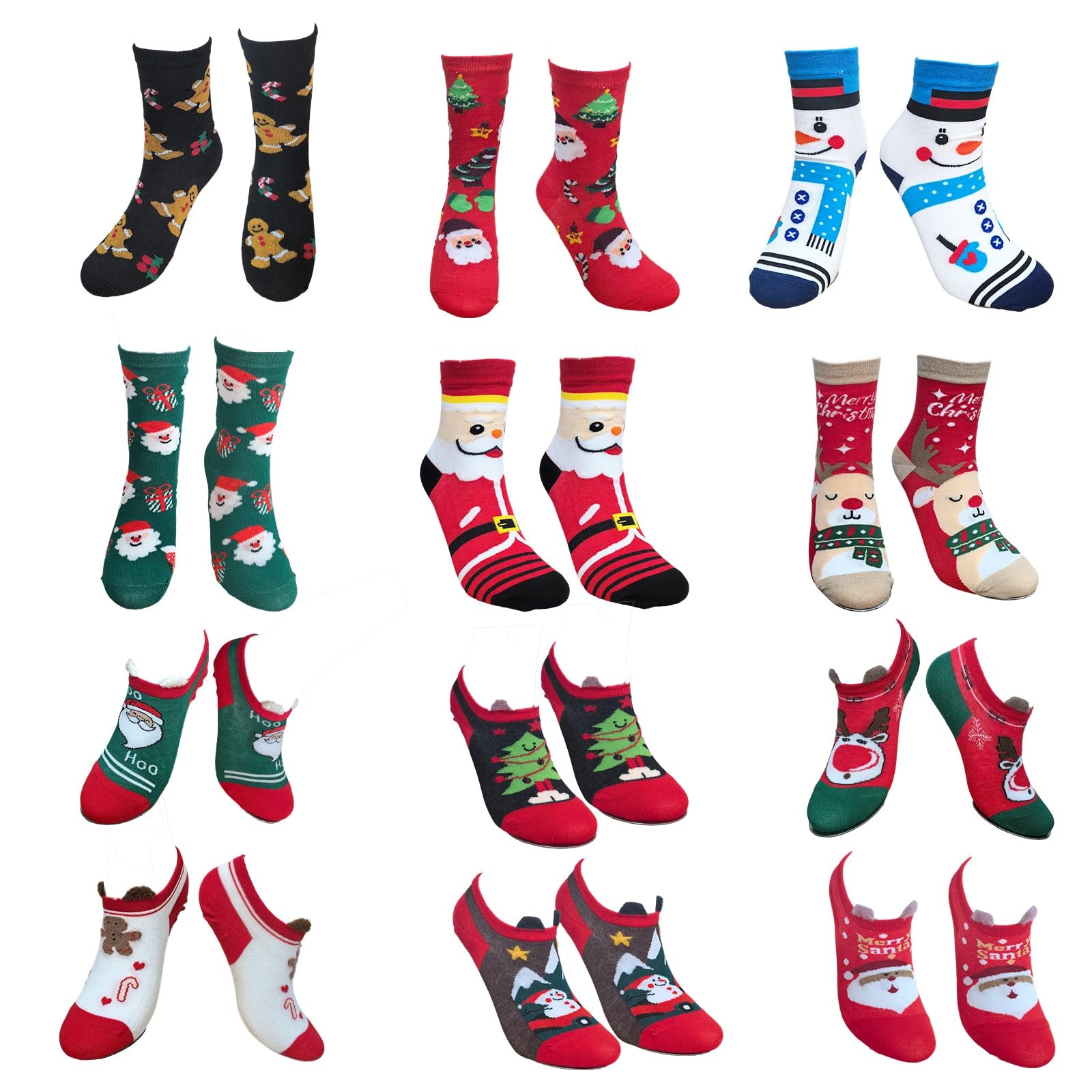Christmas Socks Advent Calendar 2025 for ,12 Days Themed Holiday Countdown Ca…