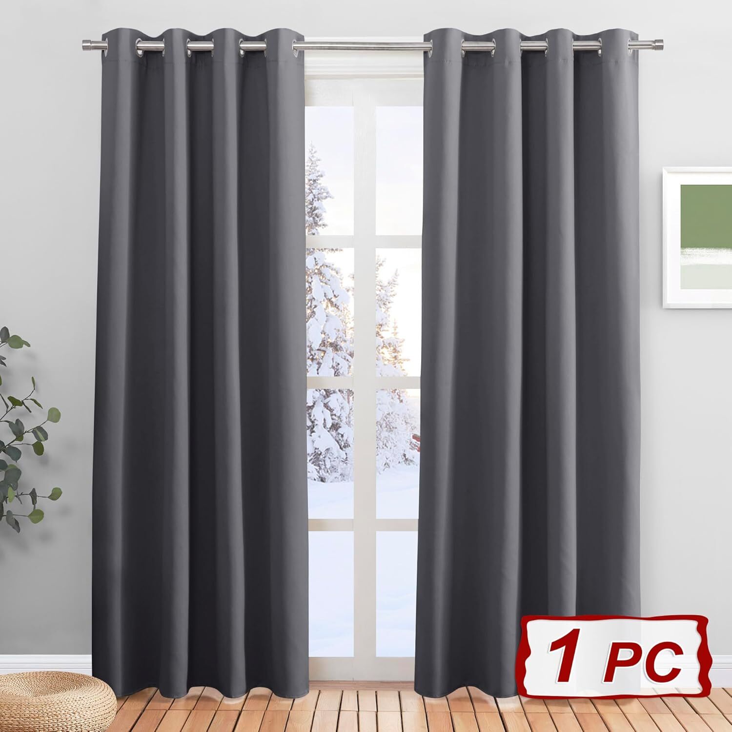 Thermal curtain cold protection door curtain opaque 1 piece 210x132cm blackout V