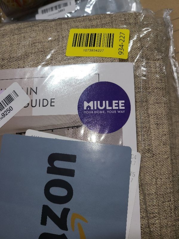 MIULEE 100% Blackout Linen Textured Curtains for Bedroom Solid Thermal Insulated