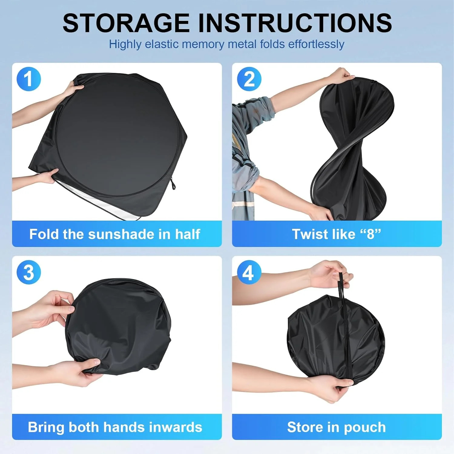 (Large63 x 35 in), Car Sun Shade Windshield – Foldable, Blocks 99% UV Rays, Sil