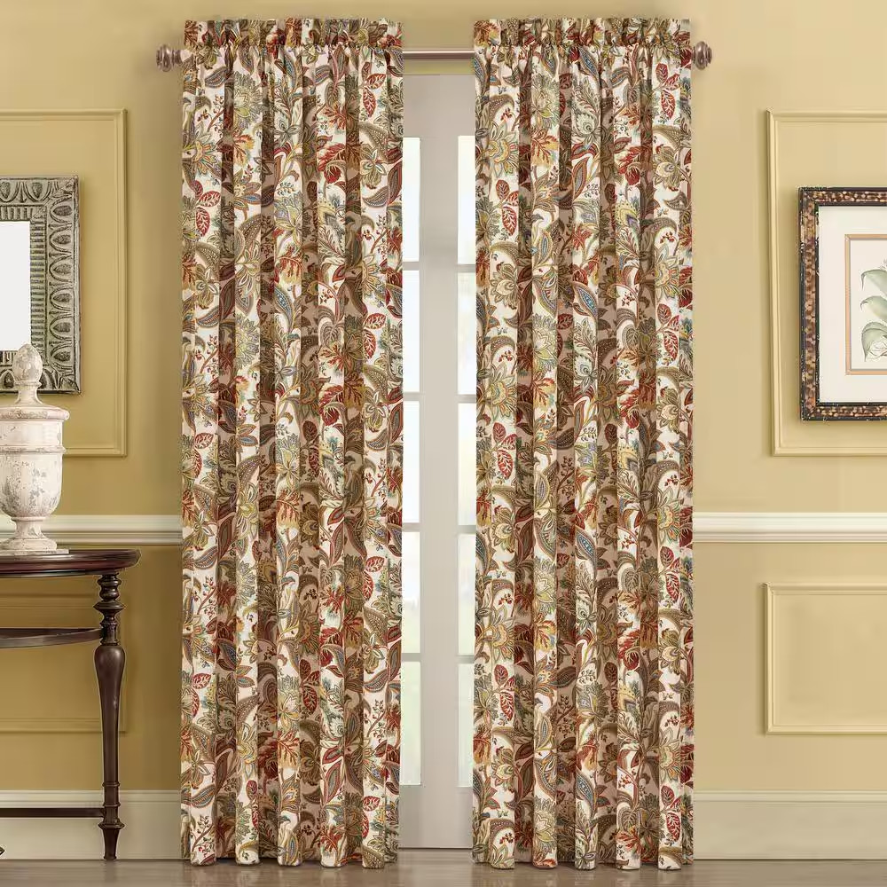August Multi Cotton 95″ Window Panel Pair
